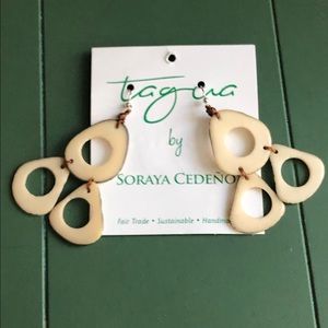 Tagua Earrings Handcrafted by Ecuadorian Artisans